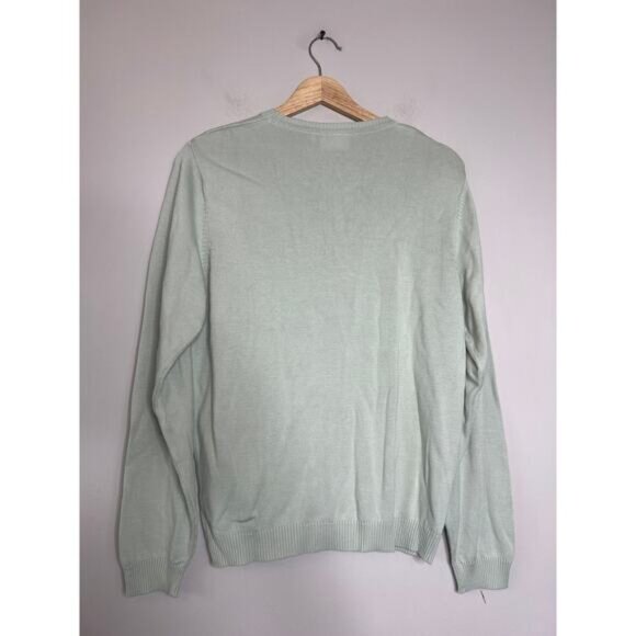 NWT Julia Amory Falmouth Cotton Knit Cotton Crewneck Sweater Icy Mint Size: XL - Picture 7 of 8